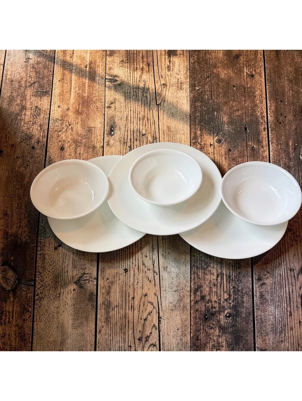 Corelle Winter Frost White 3 Dinner Plates 3 Bowls 6 Pc Replacement Set Lot